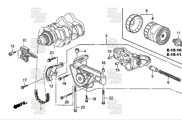 Honda OEM Oil Pump Chain Tensioner - S2000 AP1 AP2